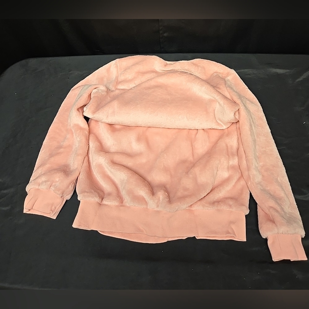 Size 7-8 Years Girls Sweater Dress Super! With Sequined Heart Long Sleeve - Picture 4 of 5